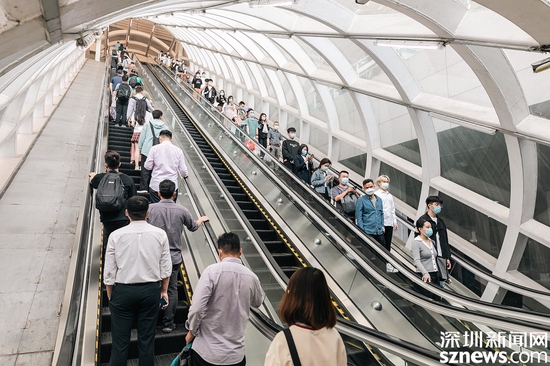 深圳北站换乘客流.深圳地铁供图