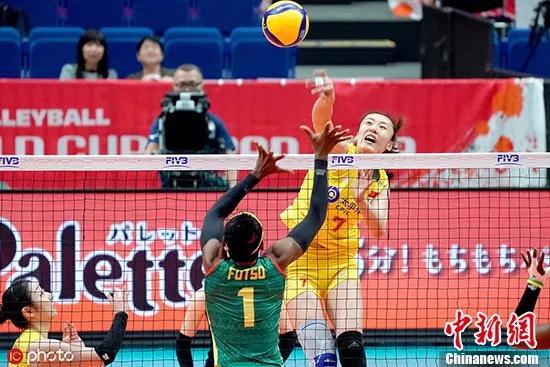 中国女排在比赛中,图片来源:ICphoto