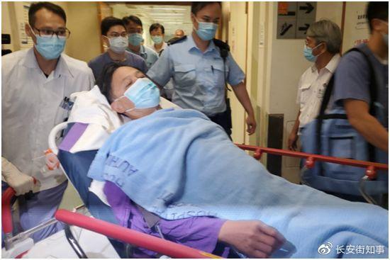 何君尧遇袭后被紧急送医 图源：香港“橙新闻”