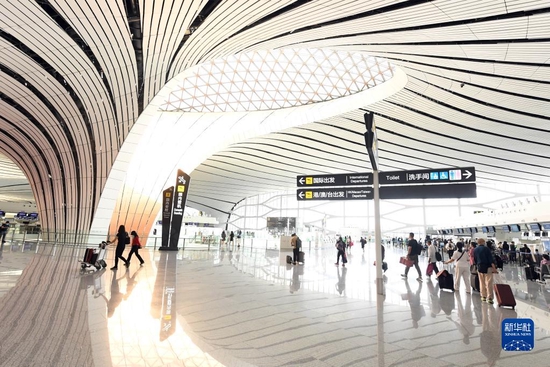 这是2020年9月22日拍摄的北京大兴国际机场内景。新华社记者 任超 摄