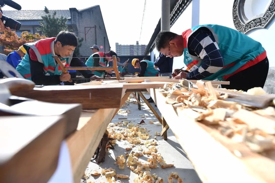 2017年10月13日,古建木作“比武”现场。