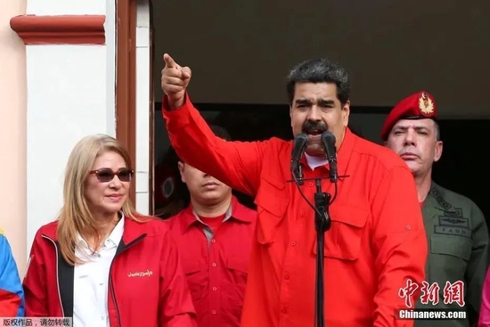 资料图：当地时间2019年1月23日，委内瑞拉总统马杜罗发表讲话，宣布委与美国断交。