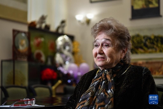 3月14日，俄中友协第一副主席加林娜·库利科娃在俄罗斯莫斯科接受新华社记者专访。新华社记者 曹阳 摄