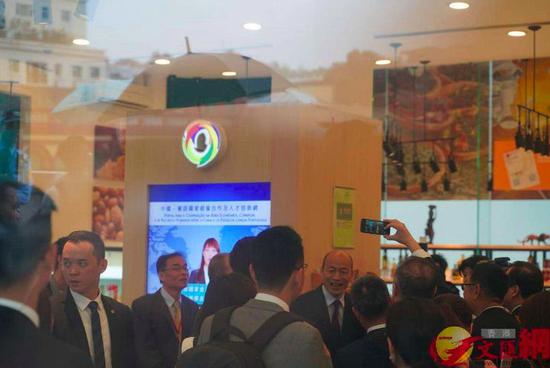  韩国瑜参观葡语国家食品展示中心