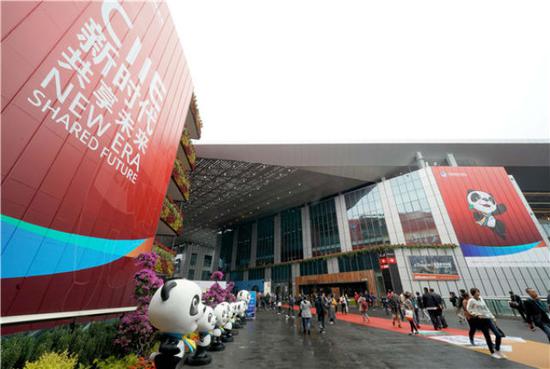 上海国家会展中心一角（11月8日摄）。新华社记者陈建力摄