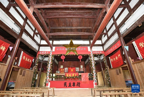 这是江西瑞金叶坪谢家祠堂内景(2019年6月14日摄).新华社记者 周密 摄