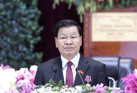 通伦·西苏里当选老挝人民革命党第十二届中央委员会总书记