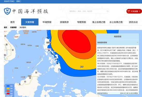 “巴威”逼近，海况将急剧恶化，东海南部将产生5至8米的巨浪到狂浪