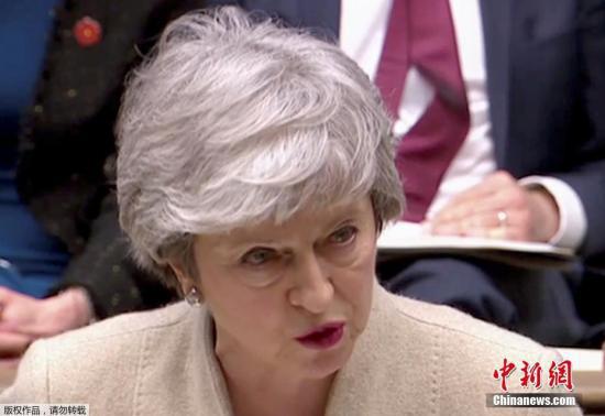 资料图:英国首相特蕾莎·梅。