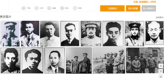 &ldquo;全景&rdquo;上销售的众多肖像照片
