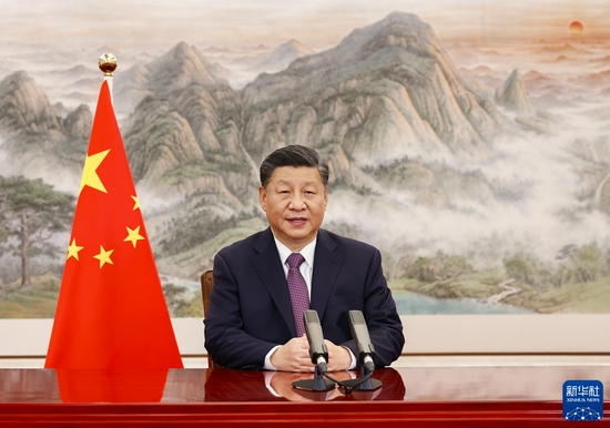 12月3日，国家主席习近平向中国-拉共体论坛第三届部长会议发表视频致辞。 新华社记者 黄敬文 摄
