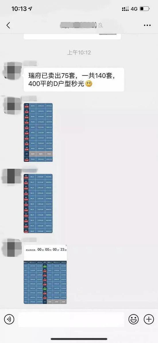 但也有截图传出,瑞府已售69套房源,整体去化近5成。