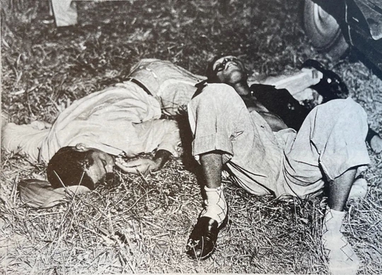 ·遭枪击后的谢菲尔德（左）与欧文。
