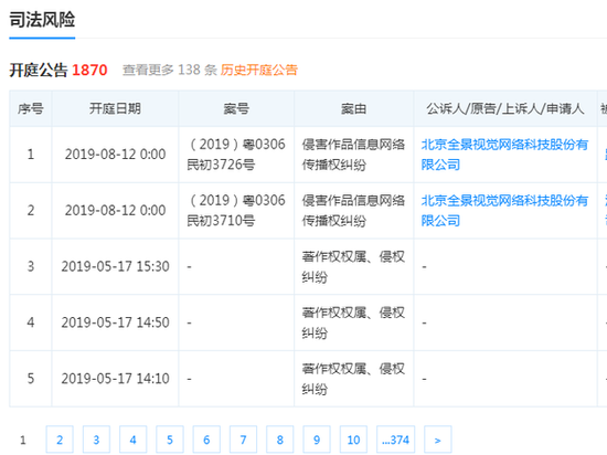  截图据天眼查