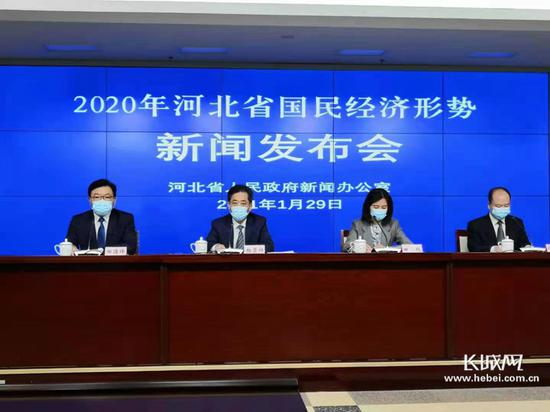 2020年河北省国民经济形势新闻发布会现场。长城网记者 赵晓慧 摄