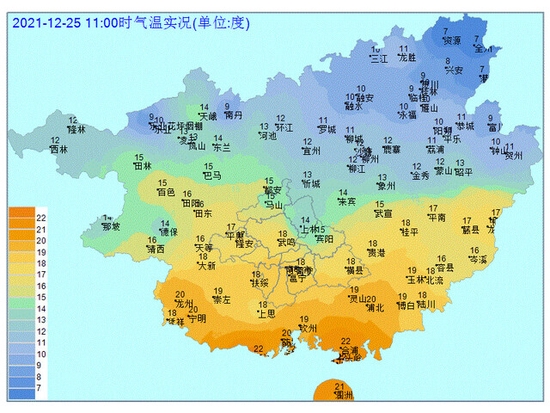 寒潮蓝色预警！广西气象局启动寒潮Ⅲ级应急响应！冷空气下午到晚上开始影响南宁城区