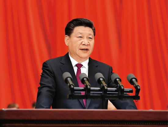 2016年7月1日,庆祝中国共产党成立95周年大会在北京人民大会堂隆重举行。中共中央总书记、国家主席、中央军委主席习近平在大会上发表重要讲话。 新华社记者 刘卫兵/摄