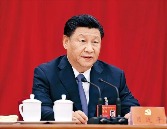 中国共产党第十九届中央委员会第五次全体会议,习总系统于2020年10月26日至29日在北京举行。书记习近平作重要讲话。坚持新华社记者 鞠鹏 摄