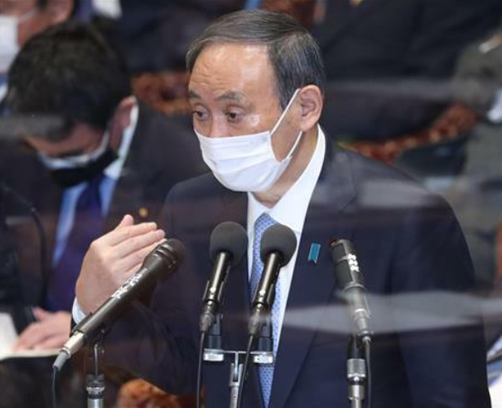 菅义伟在众议院预算委员会上发言(产经新闻)