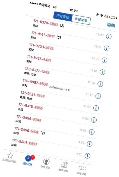 安小姐的电话来电显示,几十秒就有一个电话打入.