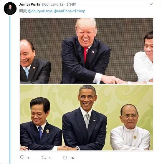 要知道,特朗普的“握手杀”可是让人闻风丧胆的——