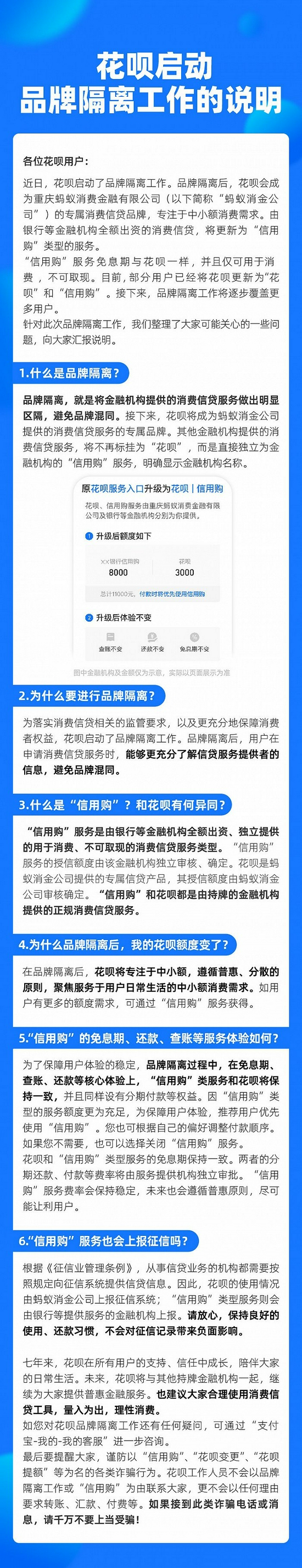 花呗启动品牌隔离，将成蚂蚁消金专属消费信贷品牌