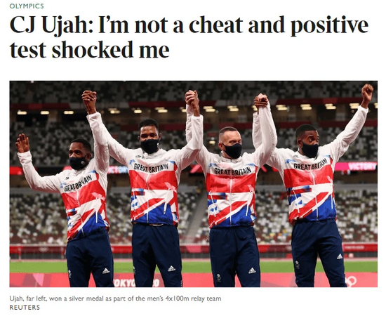 British media reported that Ujah himself was shocked by the positive test result.