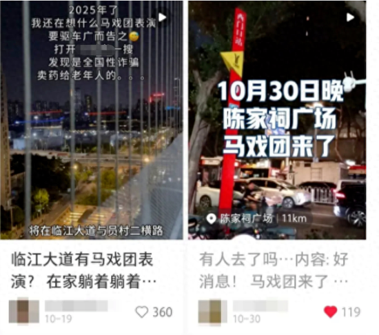 “我被骗了，免费马戏表演！”不少人中招，多地小区、公园已出现，紧急提醒：别围观