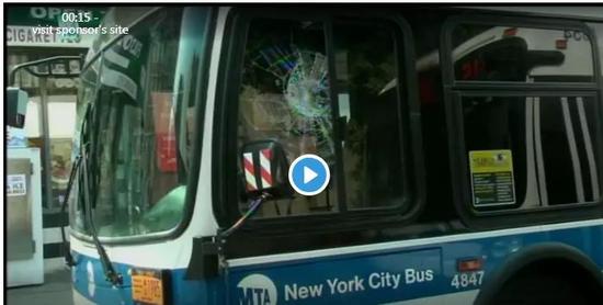 ▲纽约曾在一周内连续3次发生公交车司机被袭击事件  图据ABC7频道