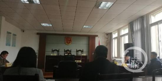▲谭某仲裁案庭审现场。摄影/上游新闻记者 牛泰