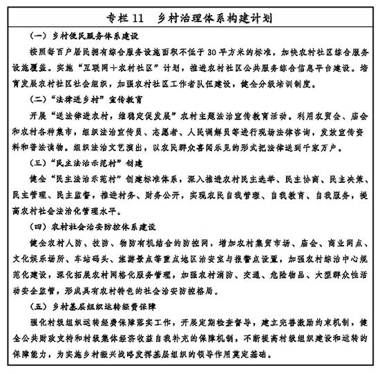 专栏11 乡村治理体系构建计划 新华社发