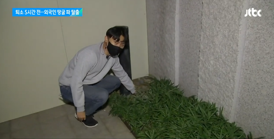 男子逃出酒店的位置（JTBC）