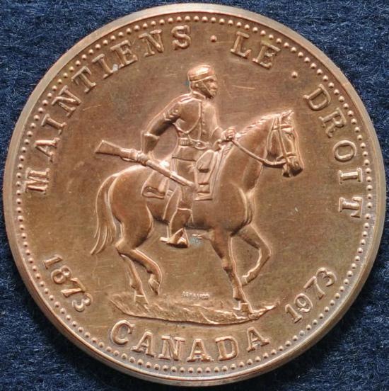  ·1973年，加拿大推出的皇家骑警100周年纪念币。