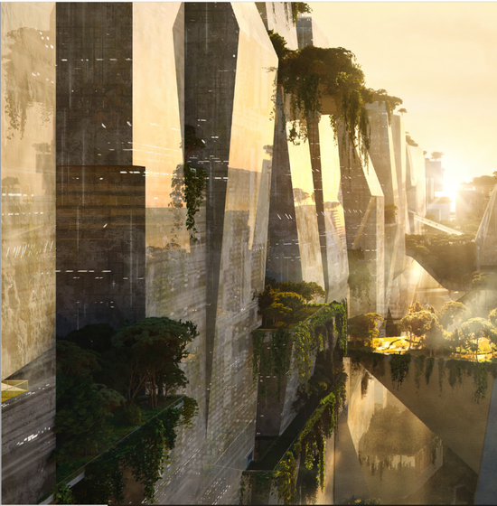 城中城“线”视觉效果图。新未来城（Neom）供图