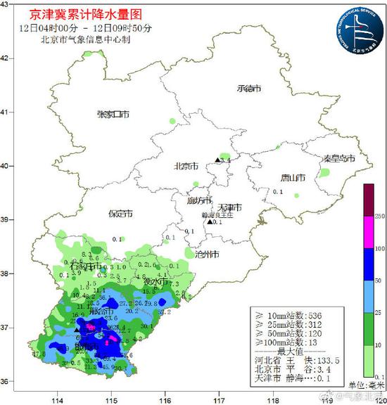 北京日报|最新预告:降雨前沿已到达保定和沧州,邢台邯郸已大到暴雨