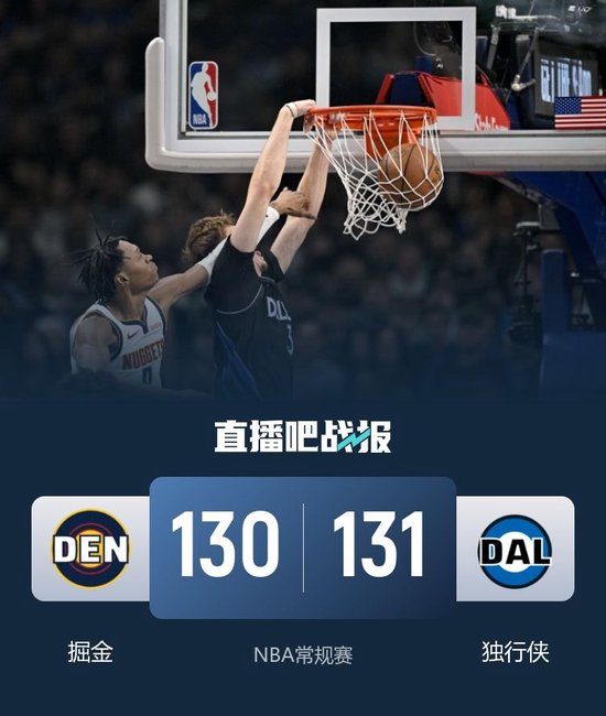 独行侠力克掘金！弗拉格33+9+9 浓眉31+9 约基奇29+7+14