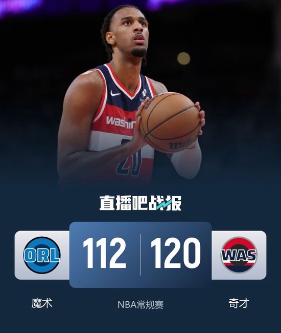 奇才力克魔术 麦科勒姆27+6+5 萨尔23+8 理查德森20分