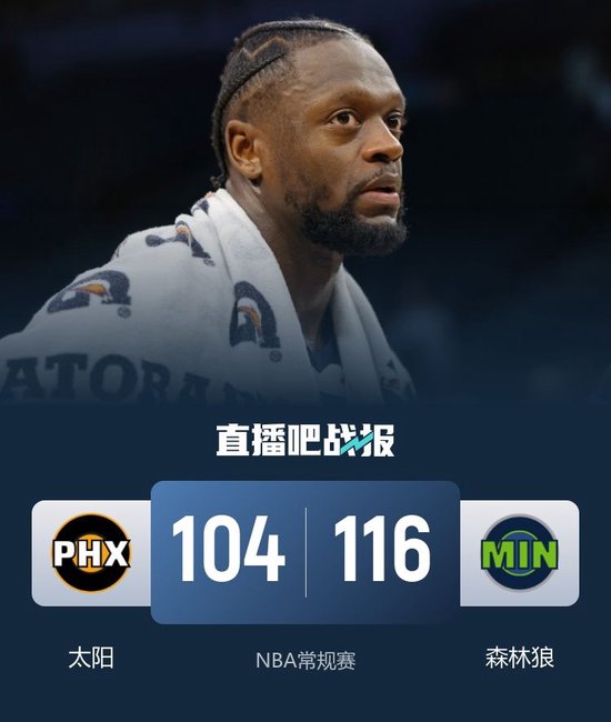 森林狼送太阳3连败 爱德华兹缺阵 布克34+6 杰伦·格林17中3