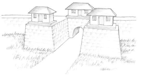 ▲南东门复原图