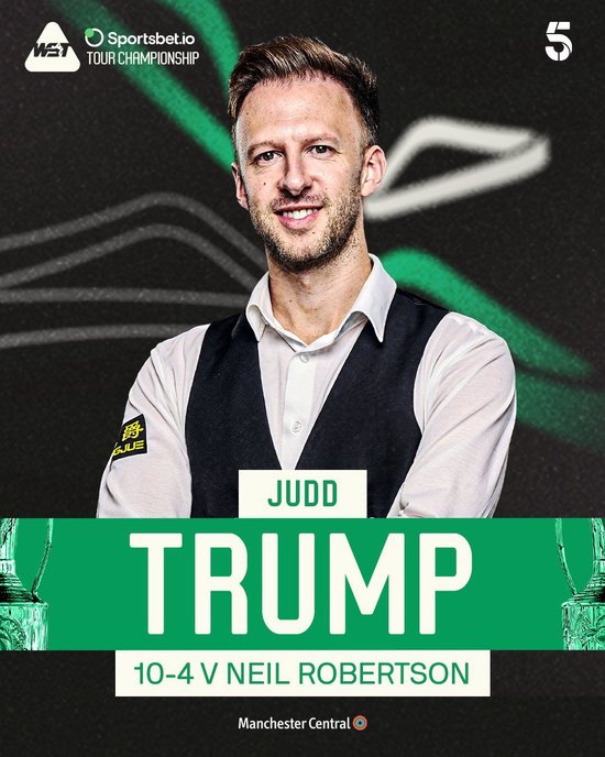 静待赵心童/希金斯！特鲁姆普10-4尼尔·罗伯逊晋级决赛