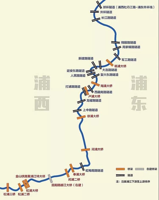 江浦路越江隧道平面图图片