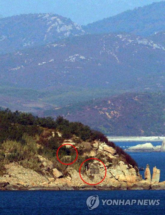 图为已经封闭的海岸炮阵地。(韩联社)