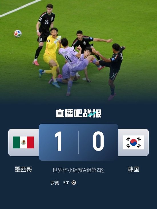 锁定头名出线！墨西哥1-0韩国 金承奎超巨失误孙兴慜0射门被换下