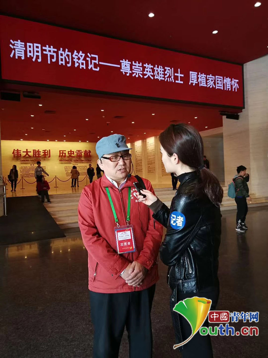林汉京在接受记者采访。白冰冰　摄