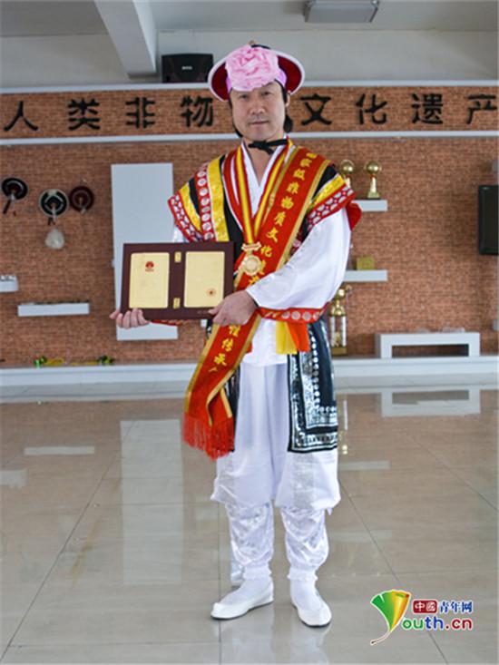 中国朝鲜族农乐舞（象帽舞）代表性传承人金明春。本人供图