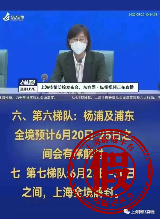 上海解封有七个梯队，还是新闻发布会说的？又用新闻发布会直播画面造假！