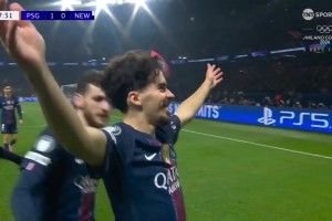 将战附加赛！巴黎1-1纽卡 维蒂尼亚远射闪击登贝莱失点K77伤退