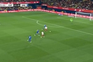 友谊赛-西班牙3-0塞尔维亚 奥亚萨瓦尔双响穆尼奥斯首秀替补建功