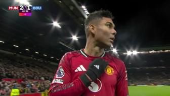 互捅局！曼联4-4伯恩茅斯 B费任意球+传射 伯恩茅斯多次疑似手球未判