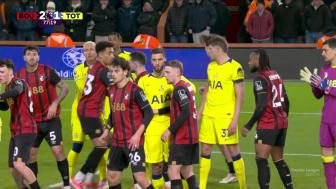 遭绝杀！热刺2-3伯恩茅斯近6轮仅1胜 帕利尼亚倒勾塞梅尼奥绝杀